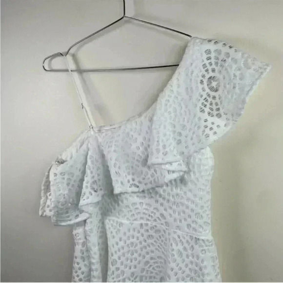 Lilly Pulitzer White Lace Eyelet Callisto Terry One Shoulder Dress - Picture 5 of 10